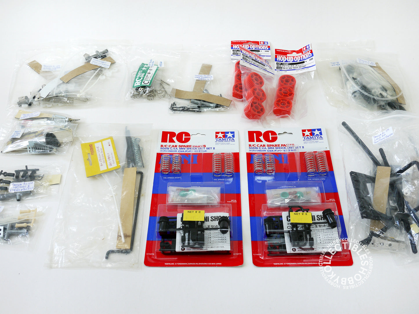 Lot(F) of Tamiya Vintage Various RC Tool Bag/Parts 19 Bags + MISC MISSING Grease/OIl