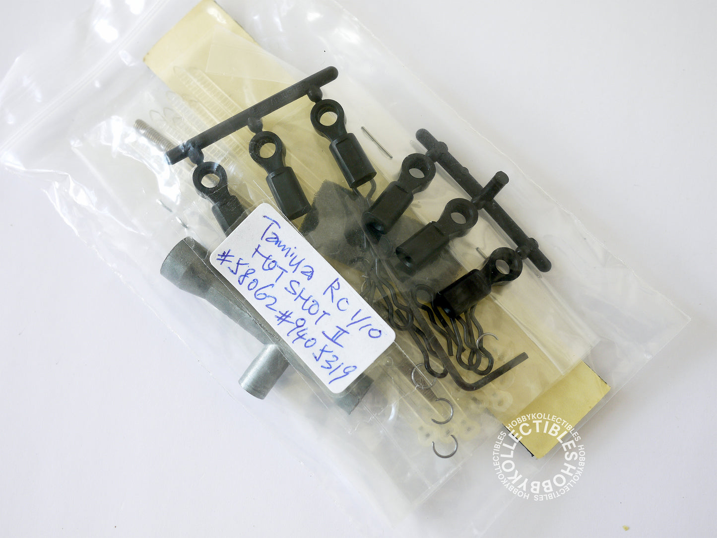 Lot(G) of Tamiya Vintage RC Tool Bag/Parts 19 Bag Wild One Striker MISSING Grease/Oil