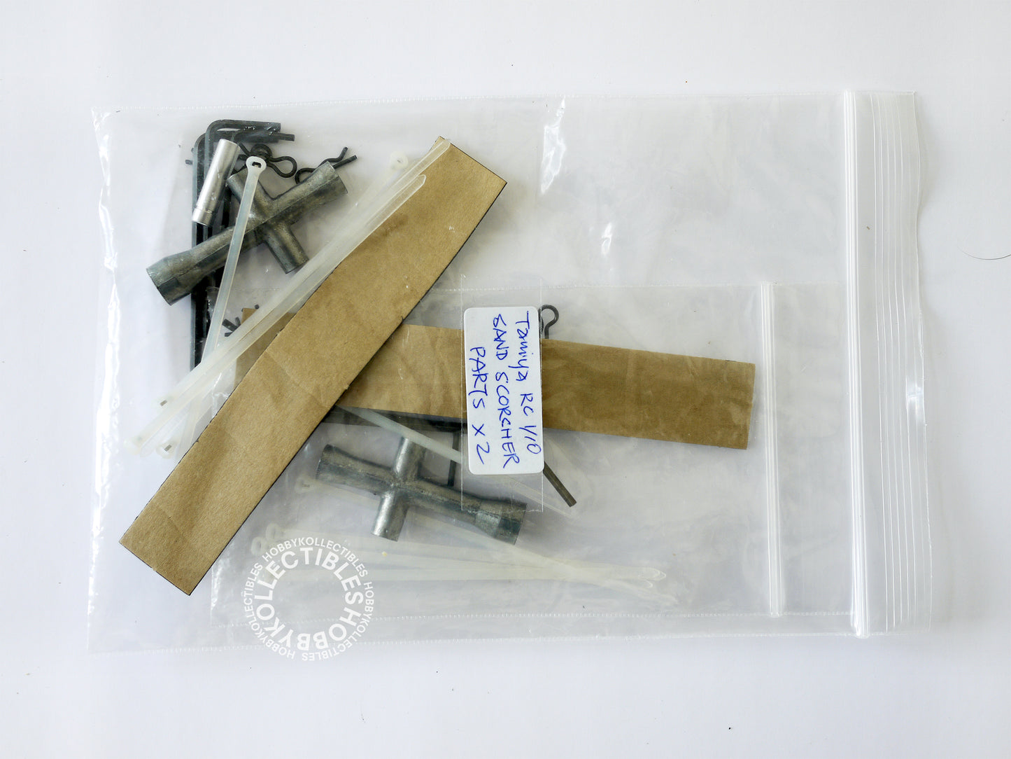 Lot(G) of Tamiya Vintage RC Tool Bag/Parts 19 Bag Wild One Striker MISSING Grease/Oil