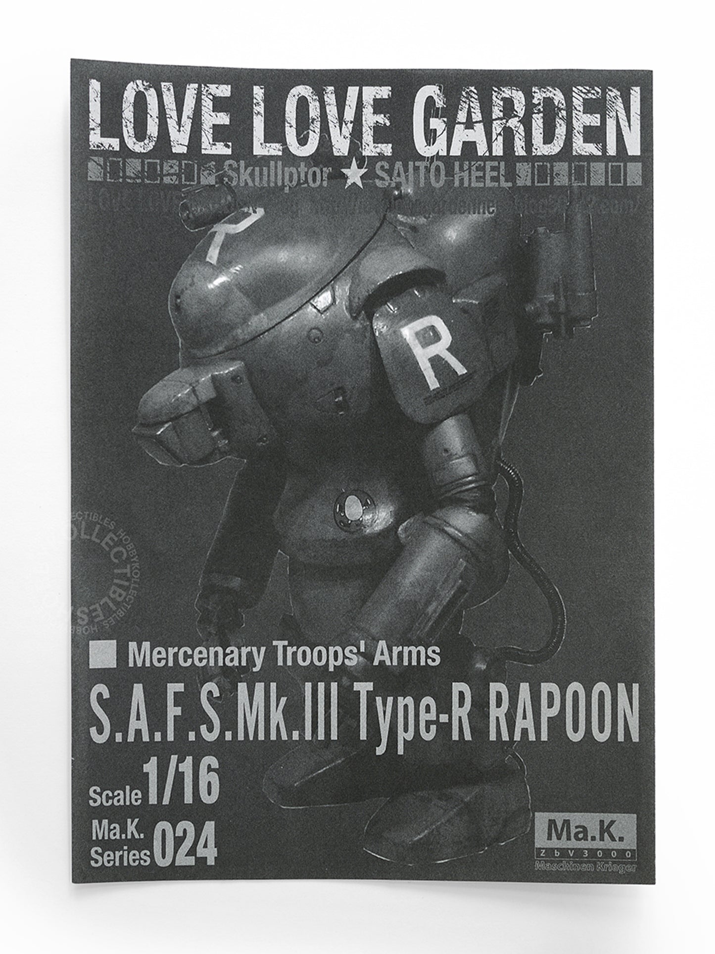 Ma.K Love Love Garden SF3D 1/16 SAFS MK.III Rapoon & Female Pilot Resin Model Kit Ma.K024