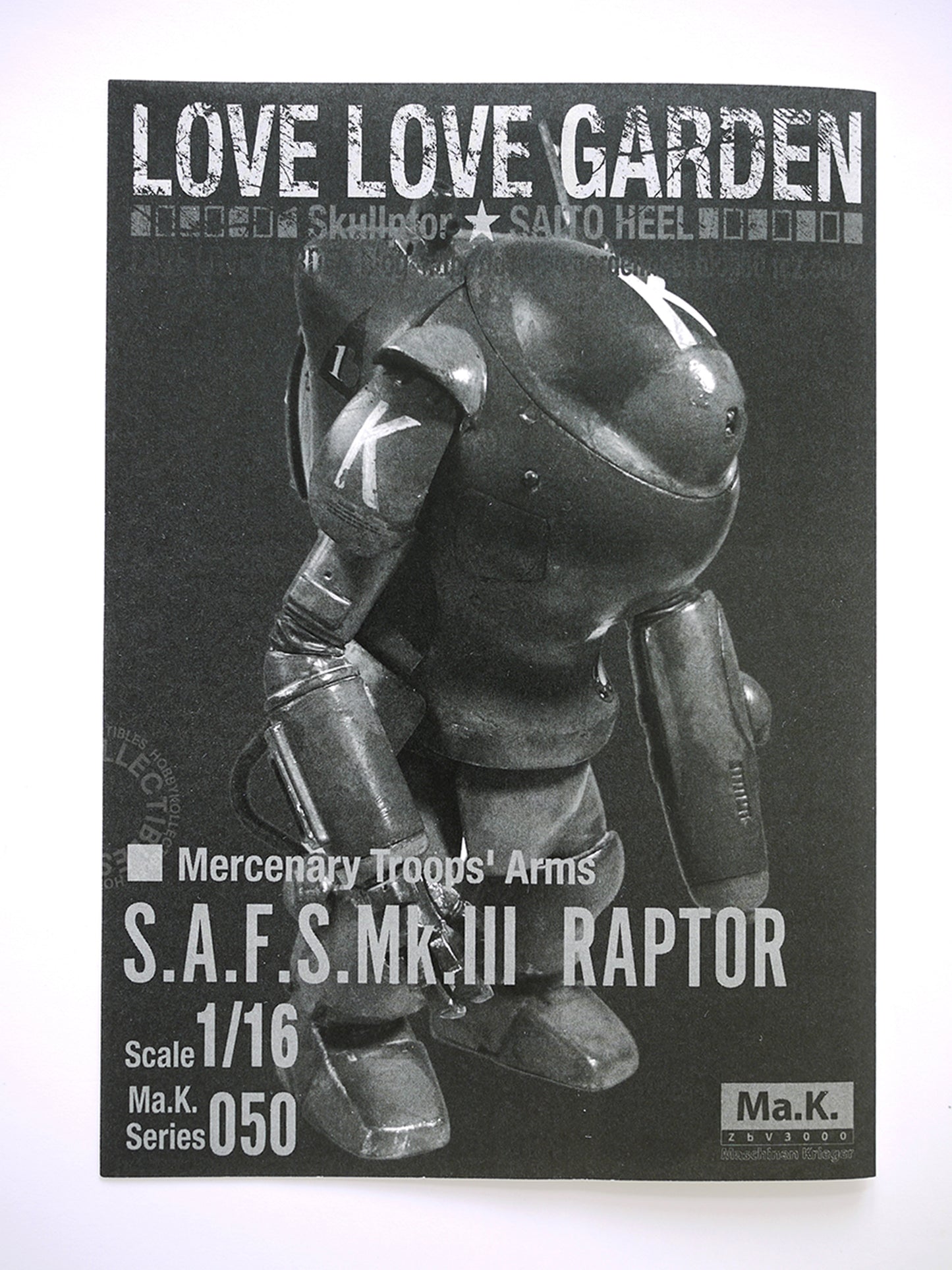 Ma.K Love Love Garden SF3D 1/16 SAFS MK.III Raptor & Female Pilot Resin Model Kit