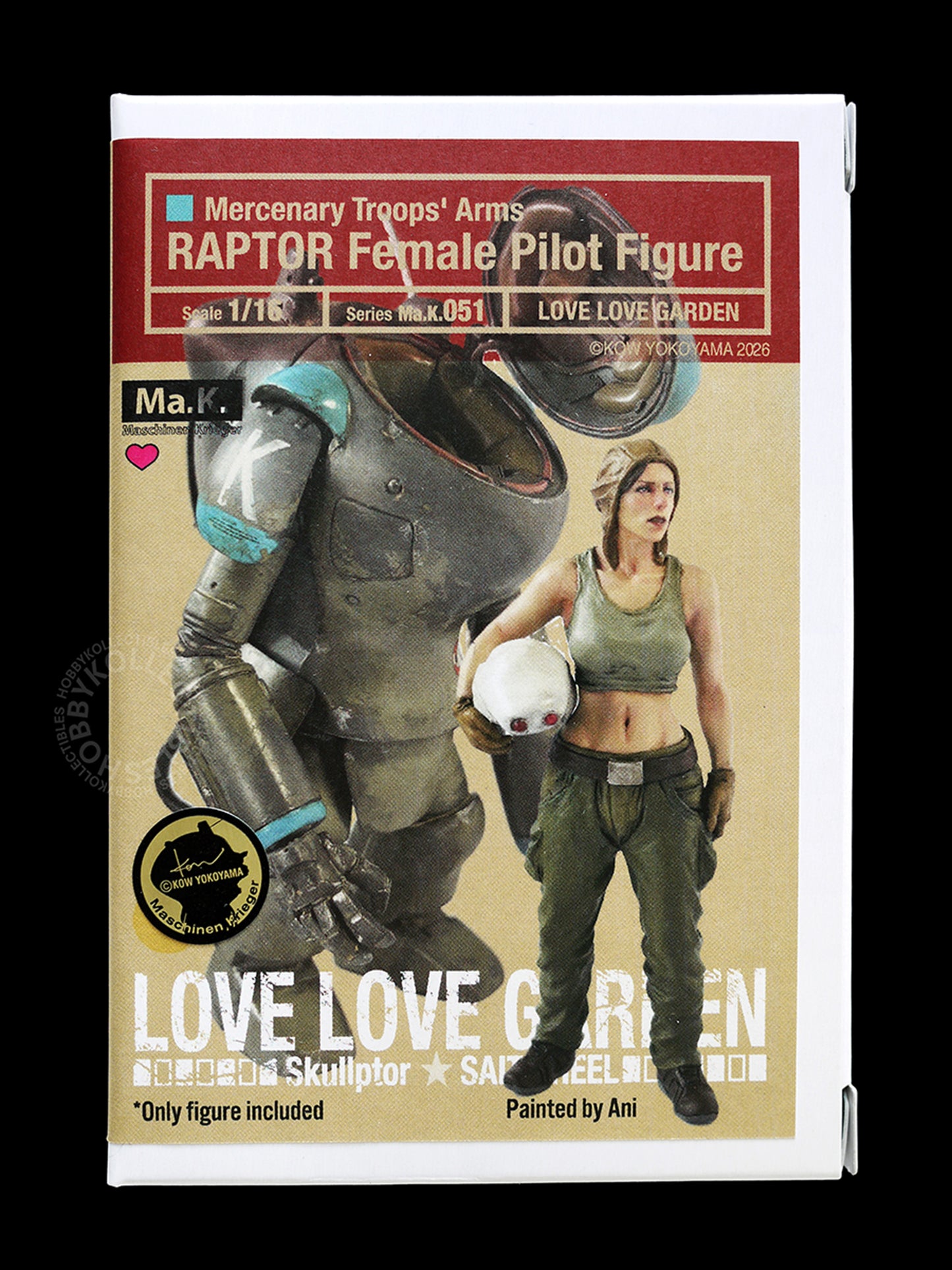 Ma.K Love Love Garden SF3D 1/16 SAFS MK.III Raptor & Female Pilot Resin Model Kit