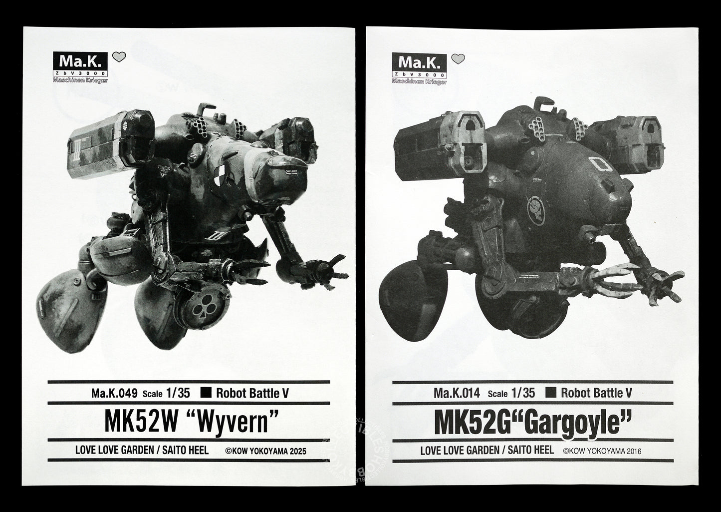 Ma.K Love Love Garden 1/35 Robot Battle V MK52W Wyvern Full Resin kit