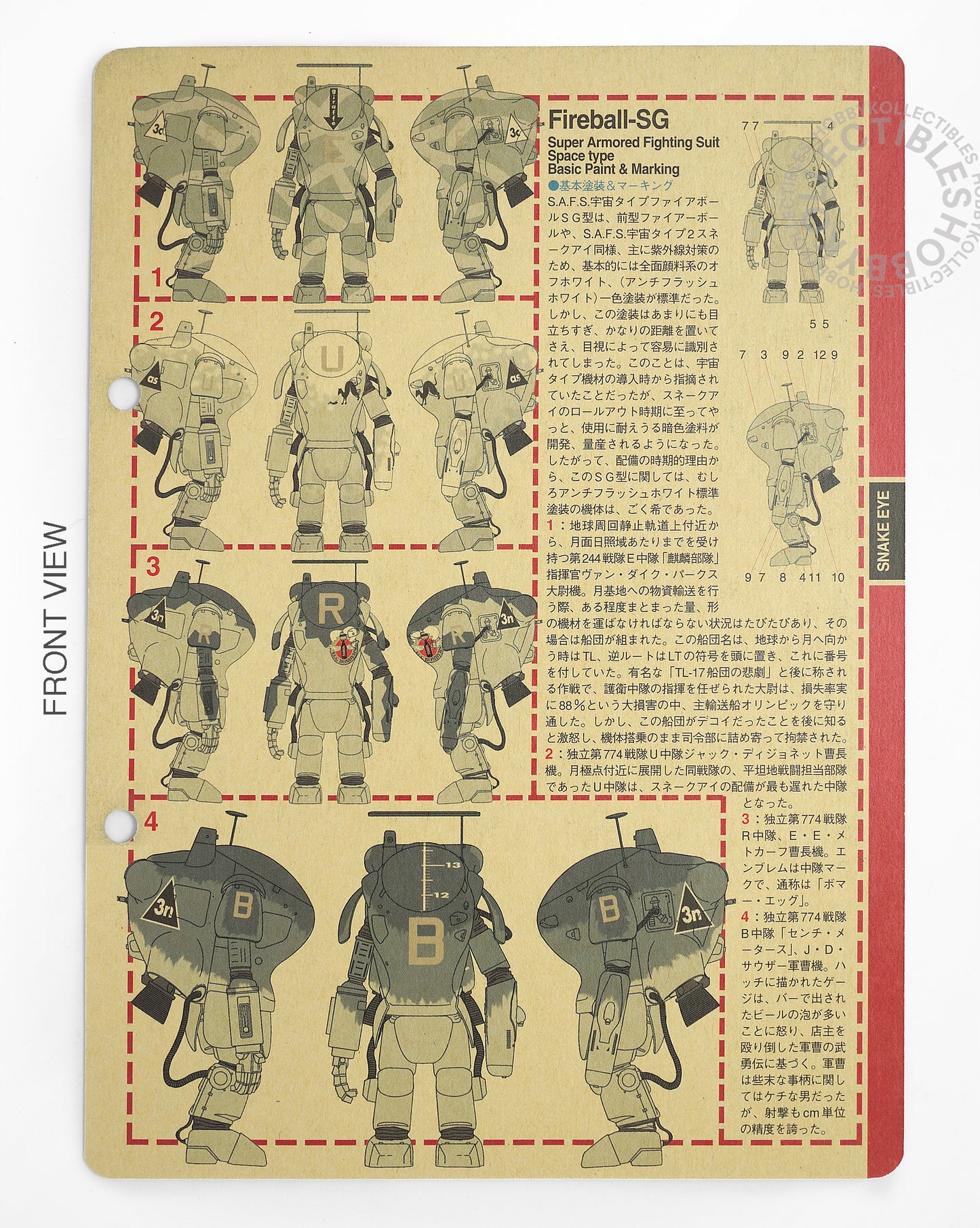 Ma.K Modelkasten Nitto SF3D 1/20 SAFS Fireball SG Resin/Plastic model Kit Maschinen Krieger