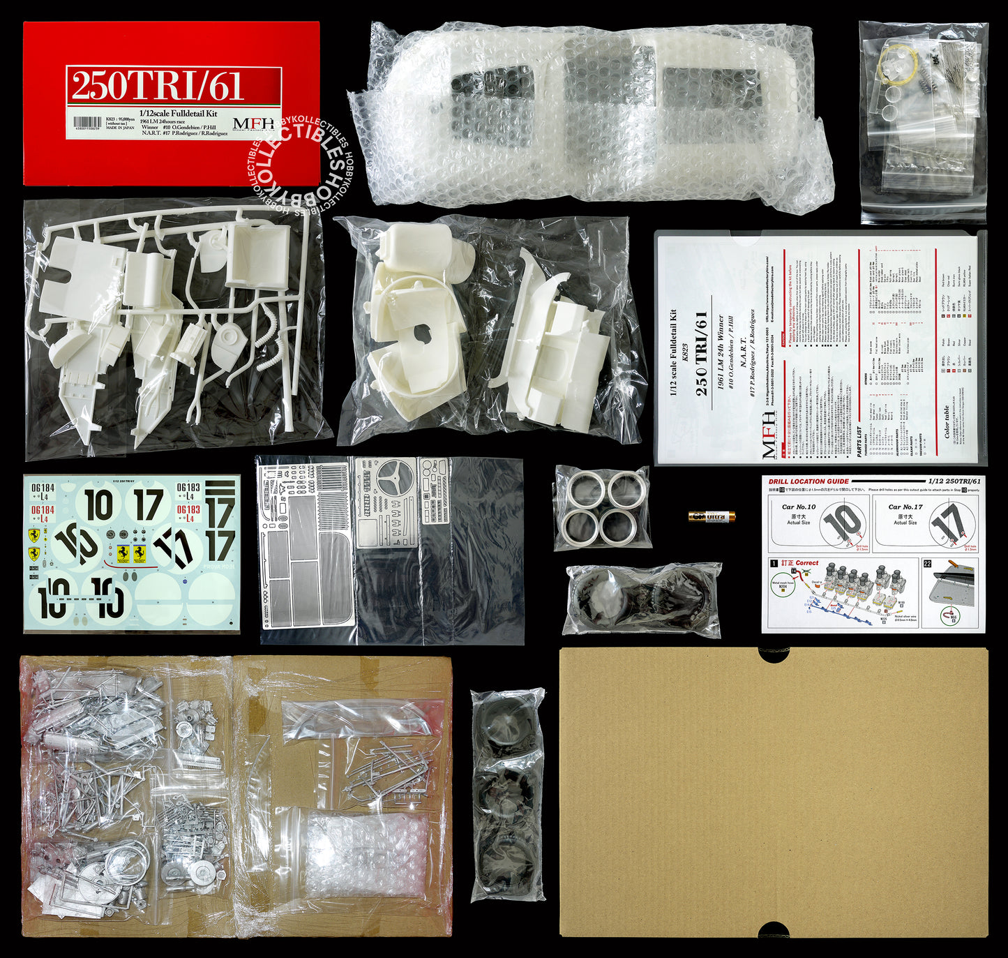 (SOLD) MFH 1/12 Ferrari 250TRI/61 K823 Full Detail Model Kit LM Racing