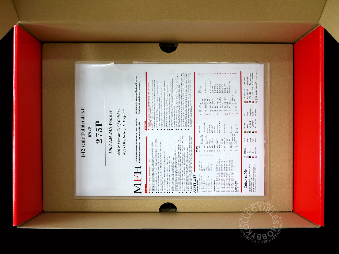 MFH Model Factory Hiro 1/12 Ferrari 275P 1964 LM Full Detail Kit K842