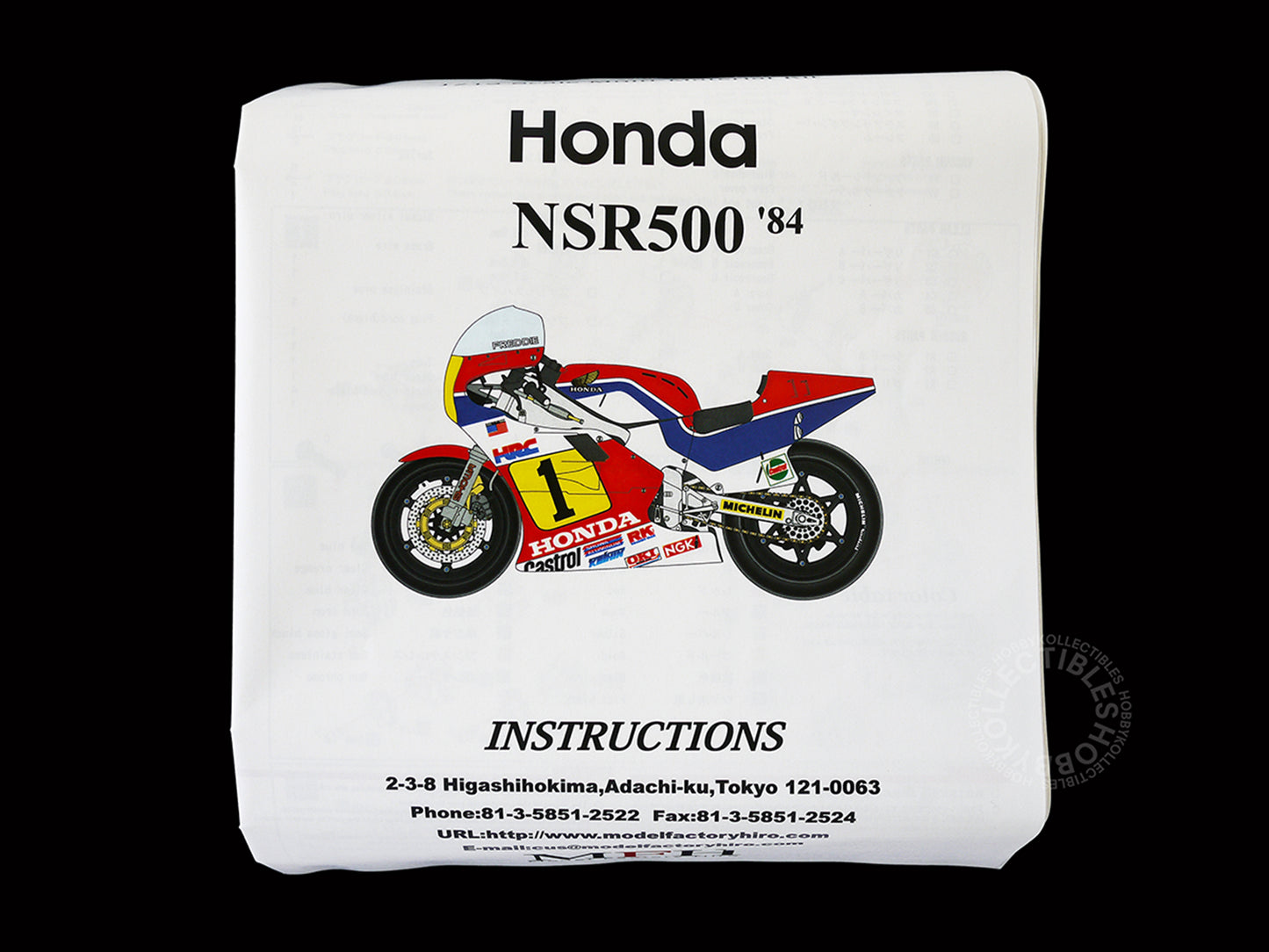 Model 1/12 Honda NSR500 '84 Motorcycle Full Detail Model Kit K-171