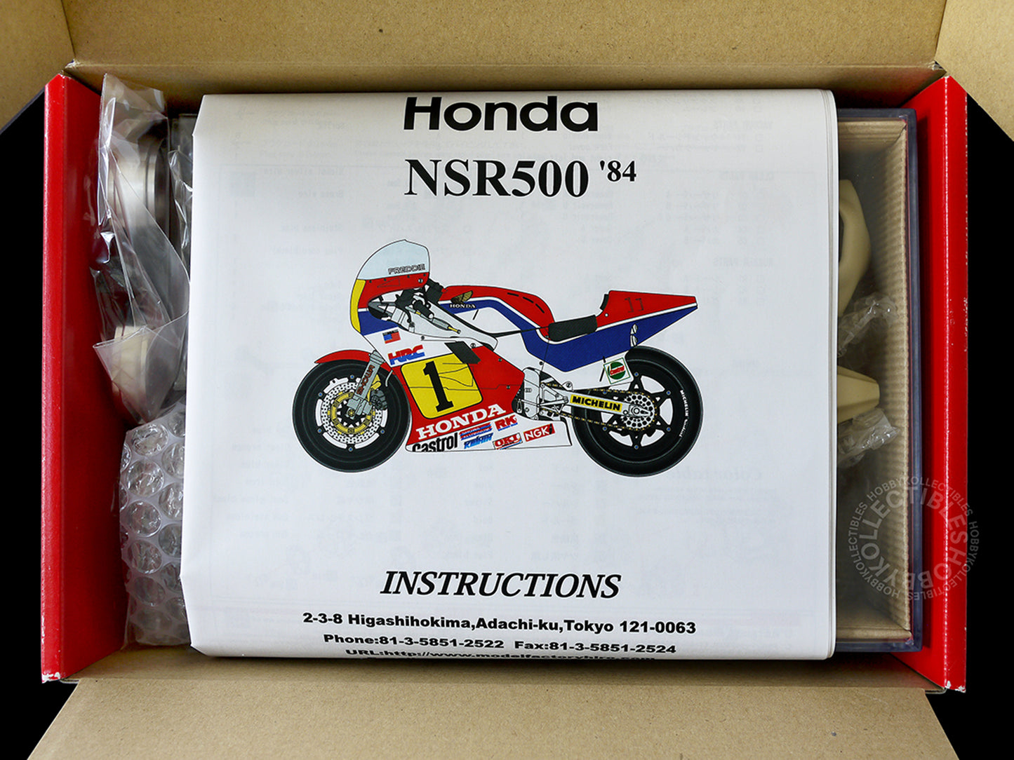 Model 1/12 Honda NSR500 '84 Motorcycle Full Detail Model Kit K-171