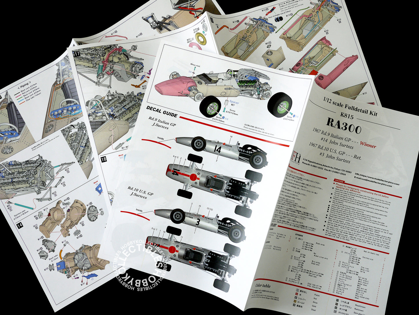 MFH 1/12 Honda RA300 F1 Racing Full Detail Model Kit K815