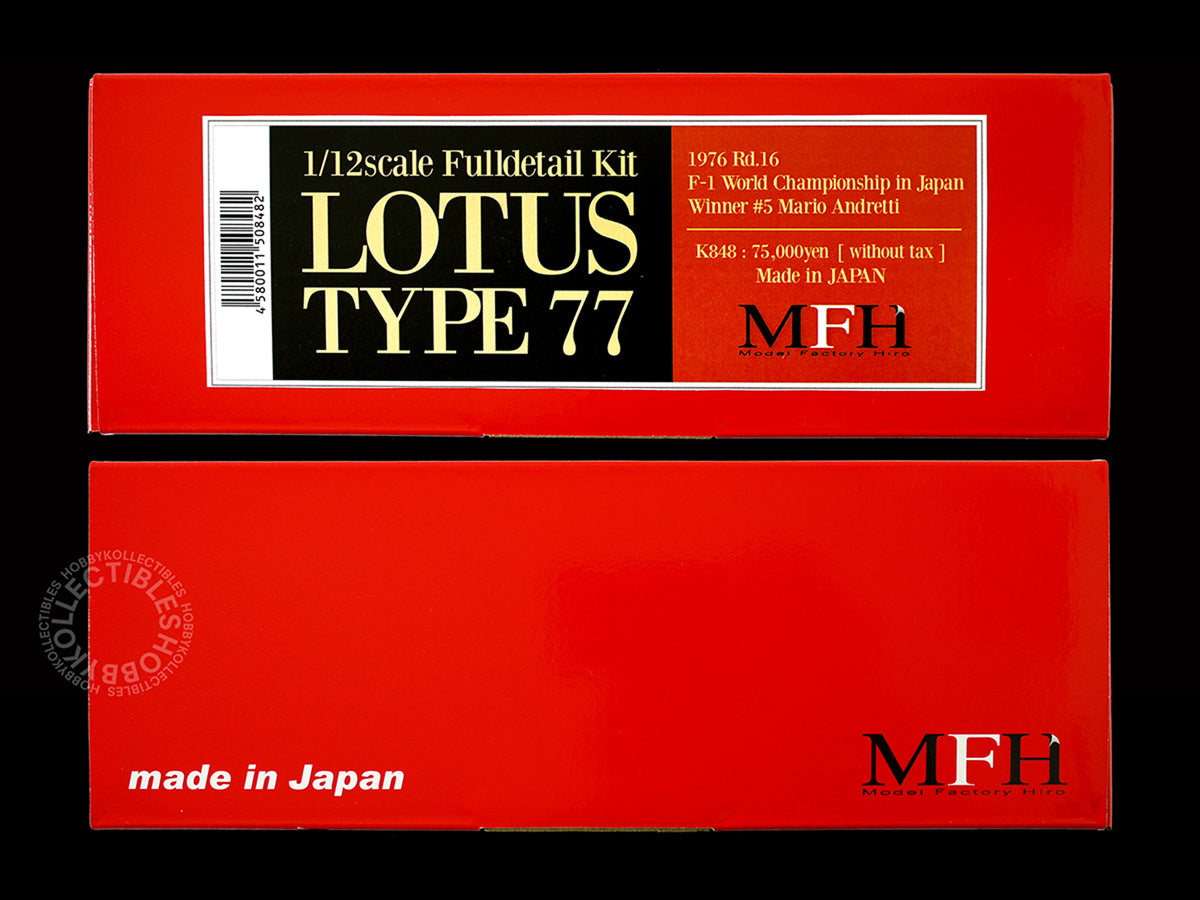 MFH Model Factory Hiro 1/12 Lotus Type 77 F1 Racing K848 Full Detail Kit