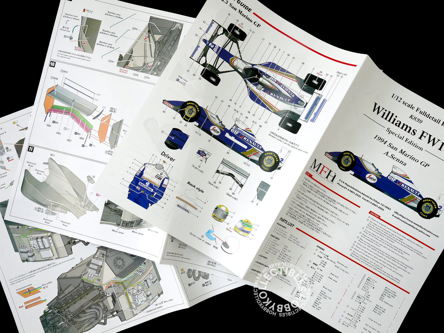 MFH 1/12 Williams FW16 #2 Ayrton Senna Special Edition K839 Mega Rare