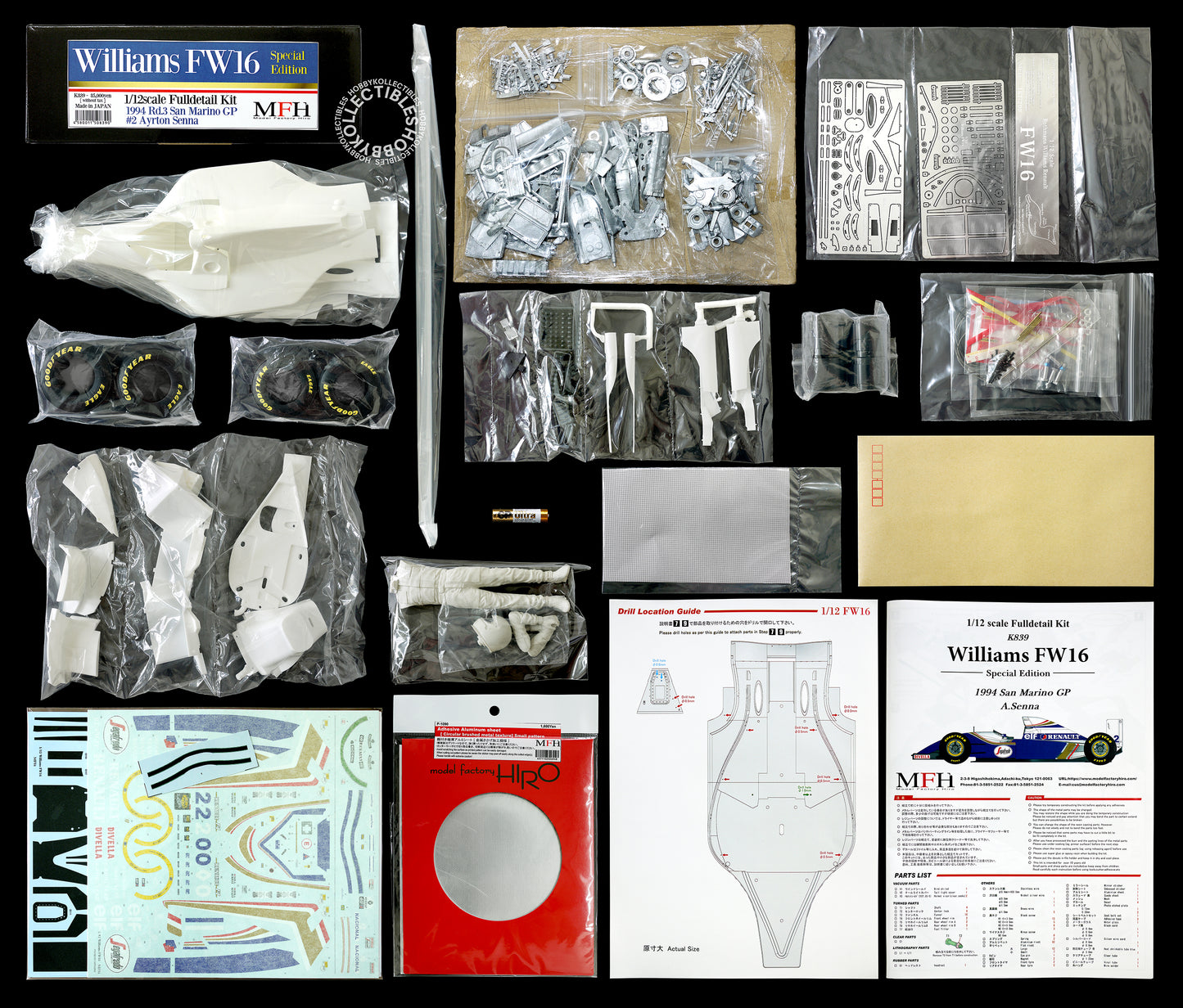 MFH 1/12 Williams FW16 #2 Ayrton Senna Special Edition K839 Mega Rare