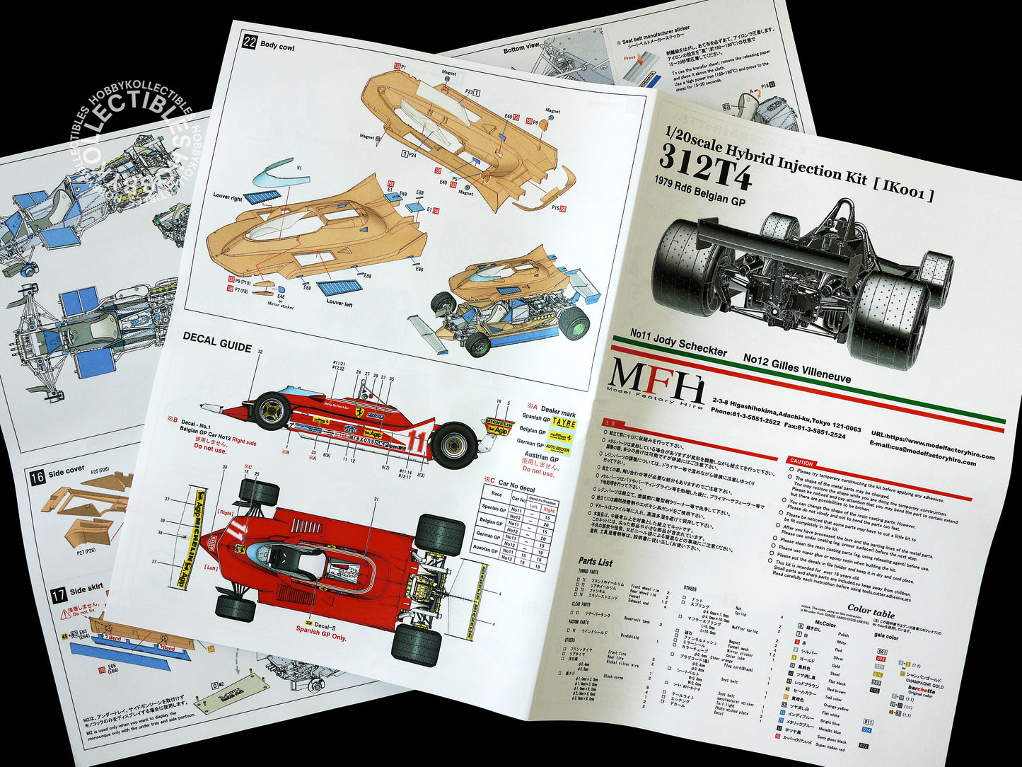 MFH 1/20 Ferrari 312T4 Belgium GP IK001 Hybrid Injection Kit