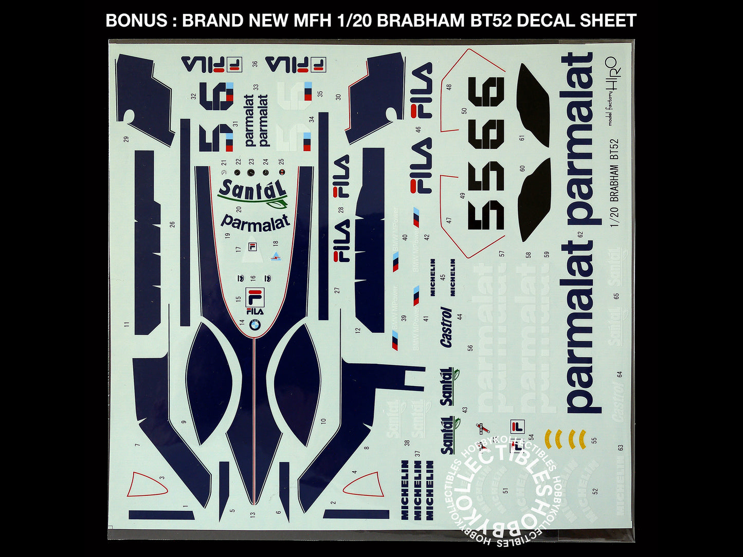 MFH Model Factory Hiro 1/20 Brabham BT52 Metal Kit INCOMPLETE - DECAL DAMAGE / 1 PART MISSING