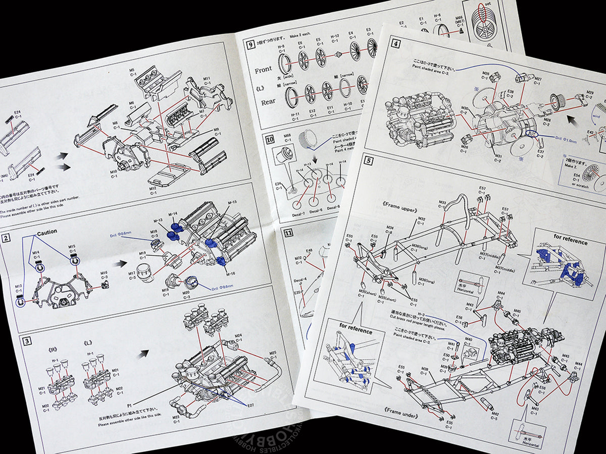 MFH 1/20 Ferrari 156 Shark Nose 120 degree Engine F1 Racing Full Detail Model Kit K034