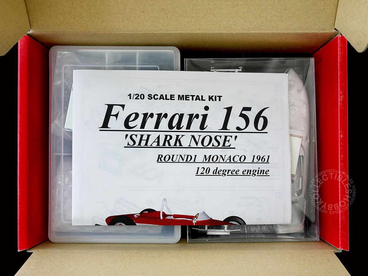 MFH 1/20 Ferrari 156 Shark Nose 120 degree Engine F1 Racing Full Detail Model Kit K034