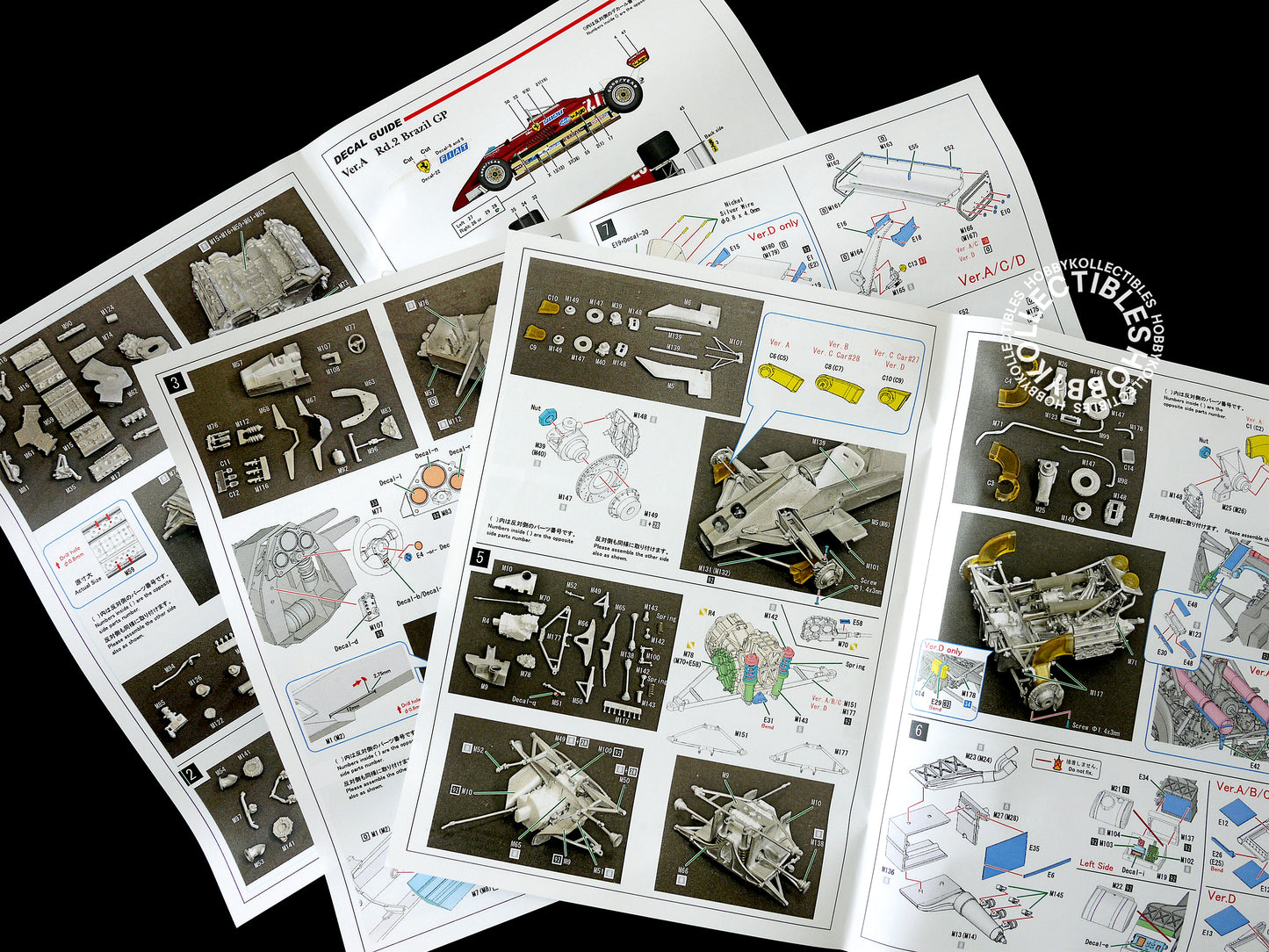 MFH 1/20 Ferrari 126C2 ver.B US GP F1 Racing Full Detail Model Kit K796