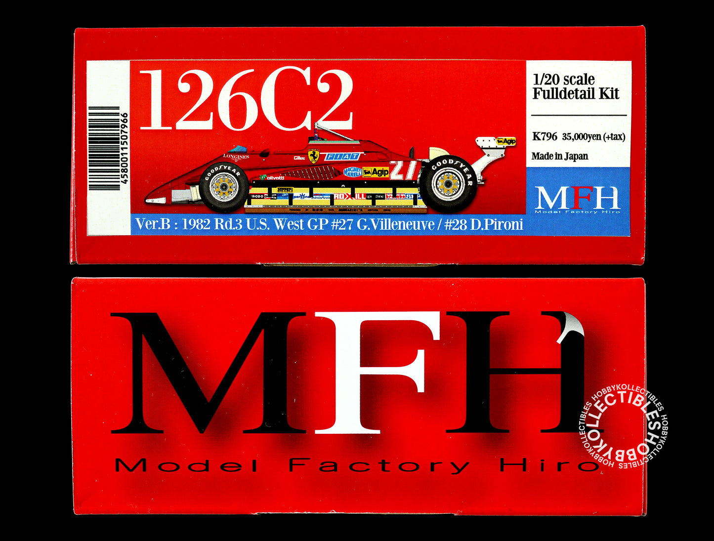 MFH 1/20 Ferrari 126C2 ver.B US GP F1 Racing Full Detail Model Kit K796
