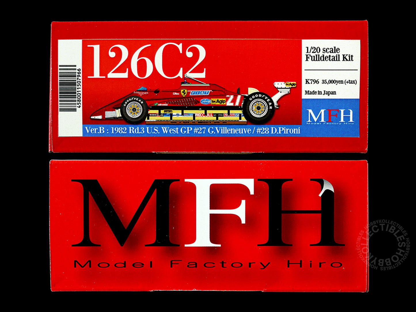 MFH 1/20 Ferrari 126C2 ver.B US GP F1 Racing Full Detail Model Kit K796