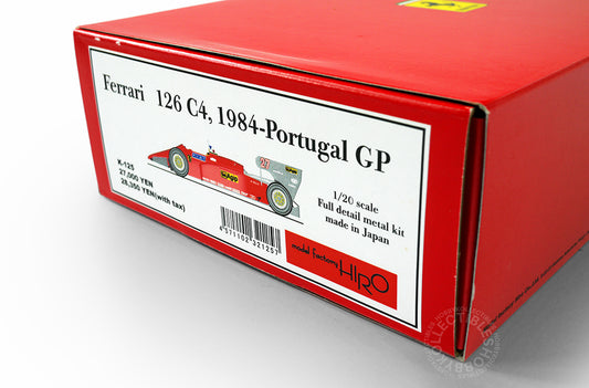 MFH 1/20 F1 Ferrari 126C4 M2 1984-Portugal GP Full Detail Metal Model Kit K125