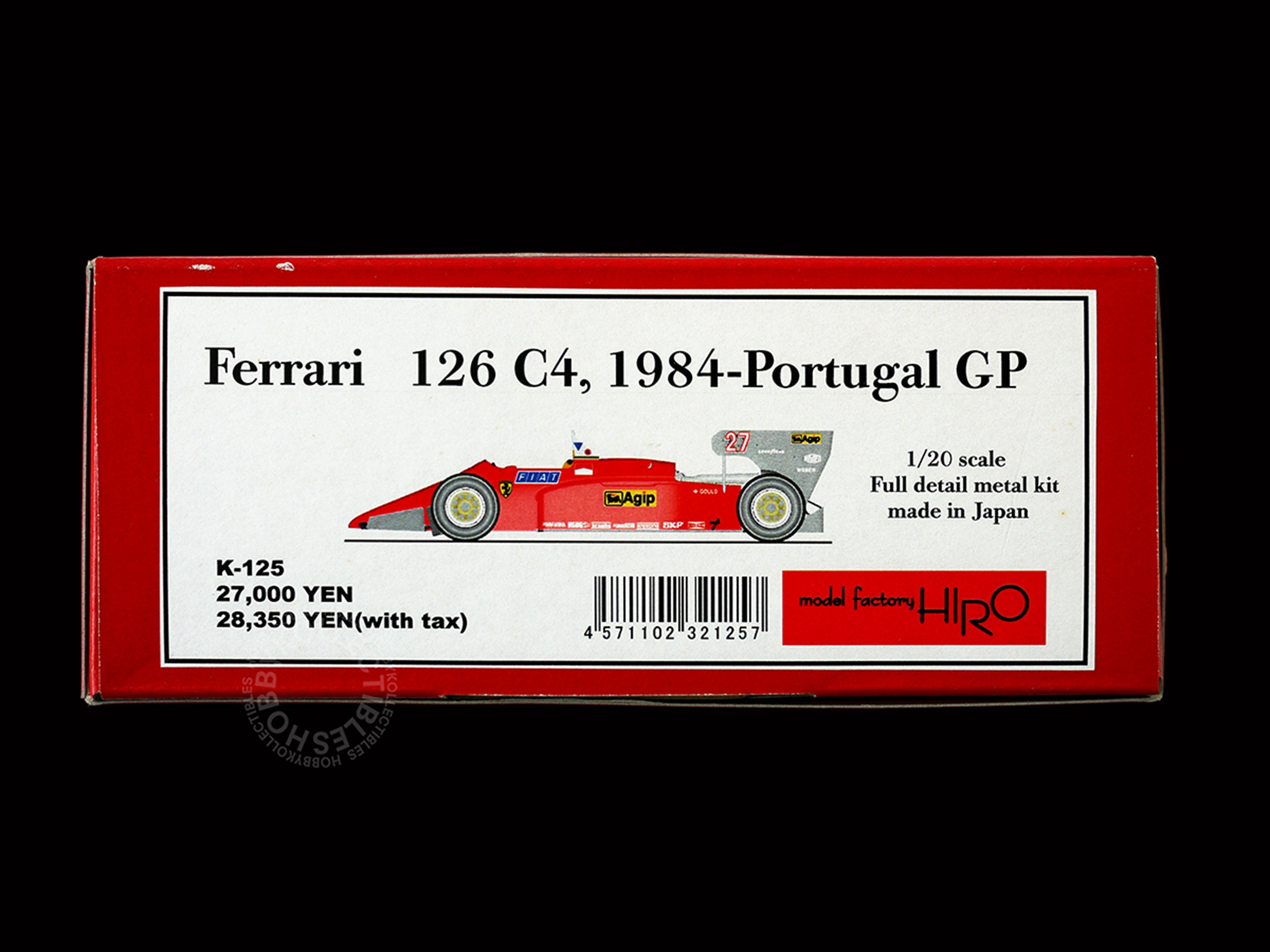 MFH 1/20 Ferrari 126C4 M2 1984 Portugal GP Full Detail Metal Model