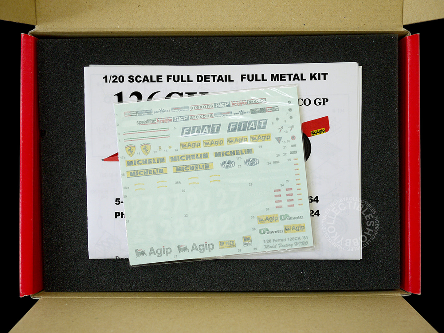 MFH 1/20 Ferrari 126CK F1 Full Detail Metal Model Kit K030