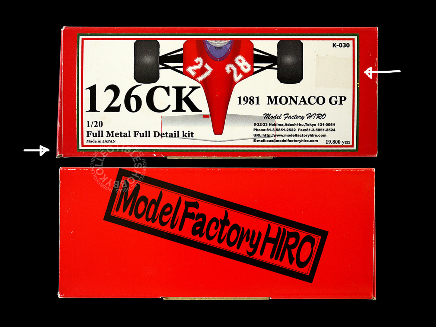 MFH 1/20 Ferrari 126CK F1 Full Detail Metal Model Kit K030