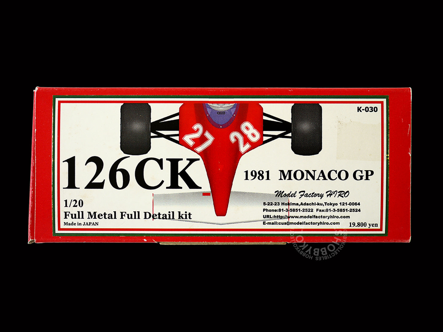 MFH 1/20 Ferrari 126CK F1 Full Detail Metal Model Kit K030