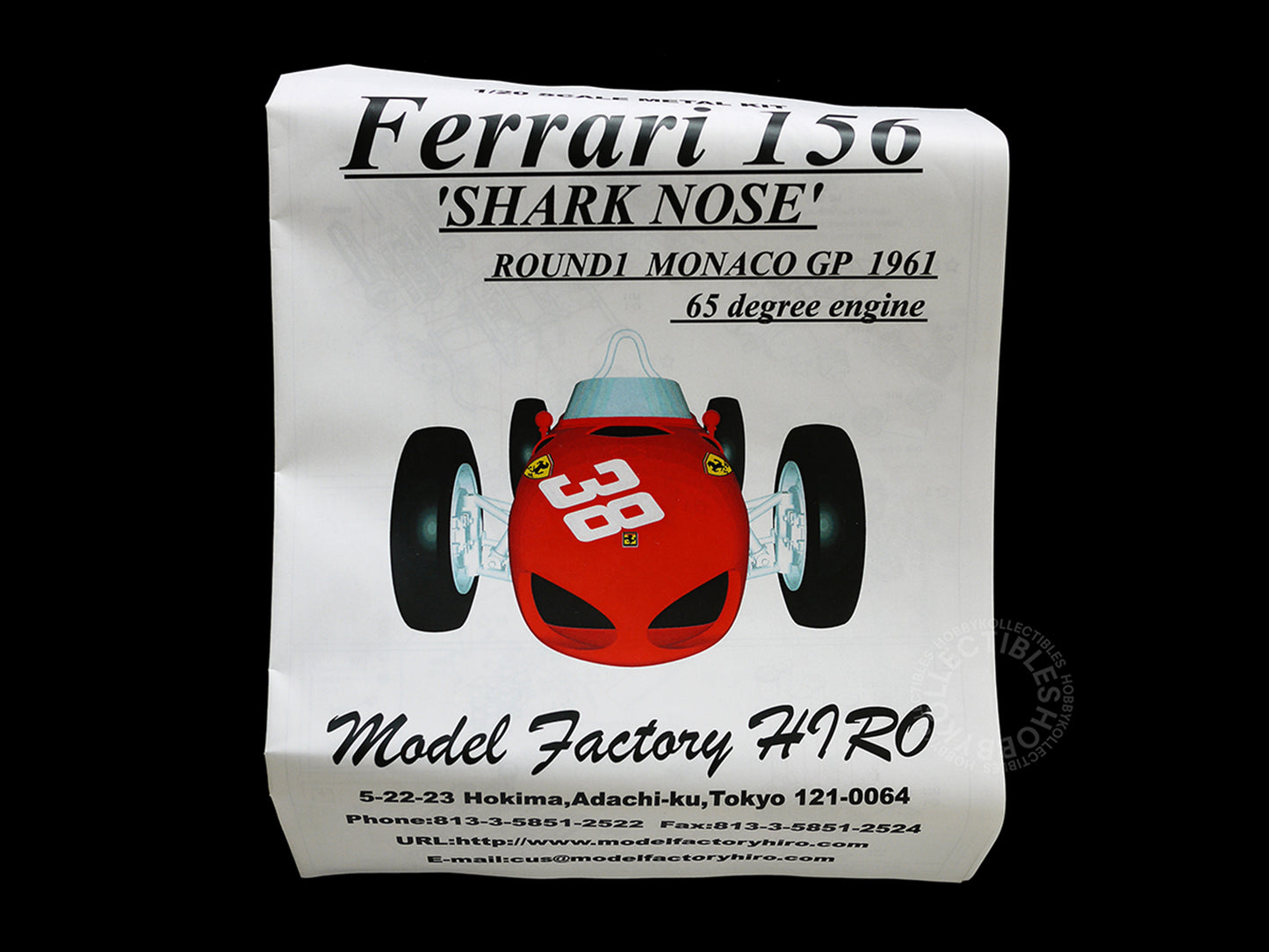 (SOLD) MFH 1/20 Ferrari 156 Shark Nose F1 Racing Full Detail Model Kit K053