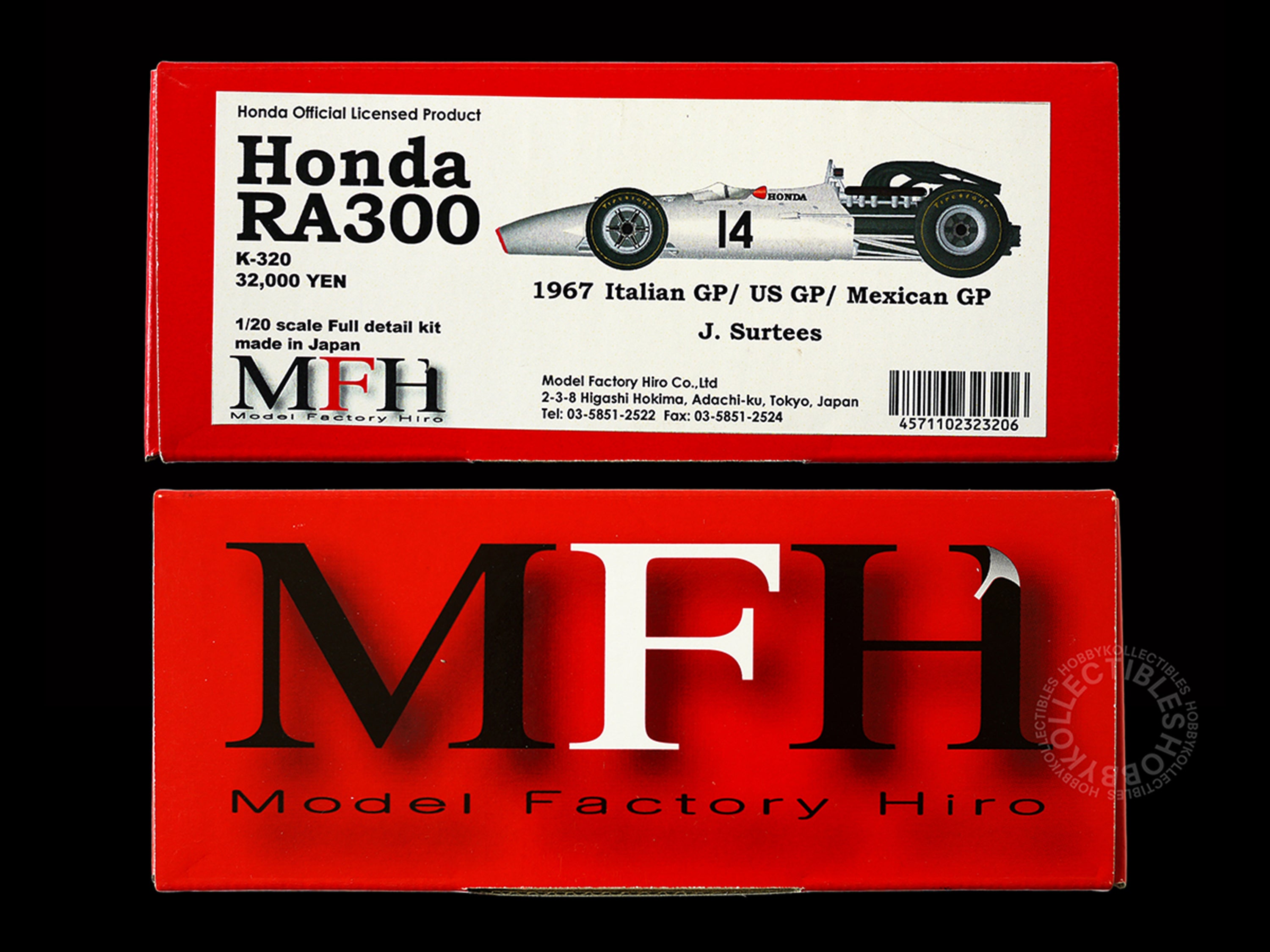 絶版　Model factory hiro Honda RA300 1/20 MFH Model Factory Hiro 1/20 Honda RA300 Full Detail Model Kit K320