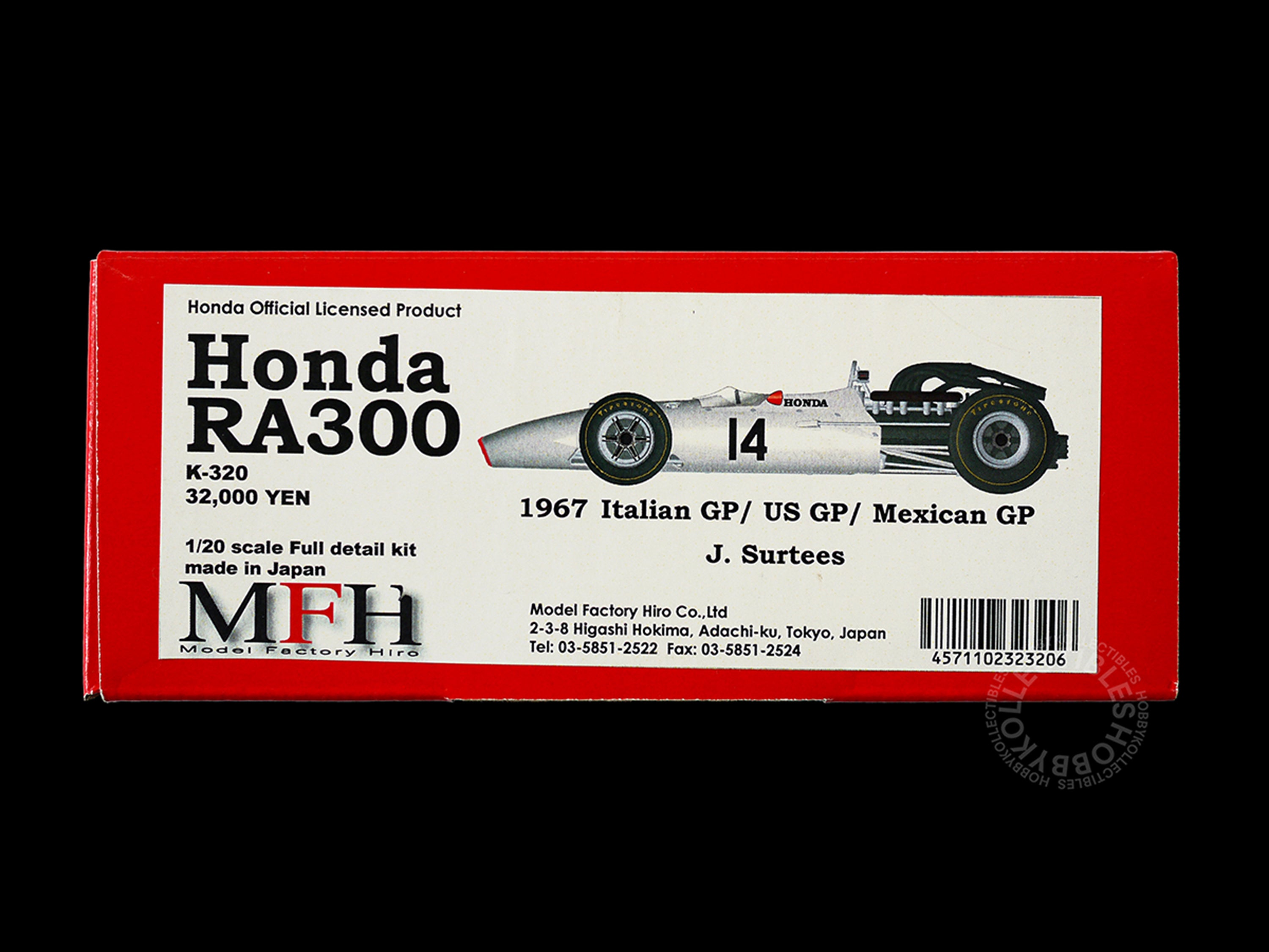 MFH Model Factory Hiro 1/20 Honda RA300 Full Detail Model Kit K320