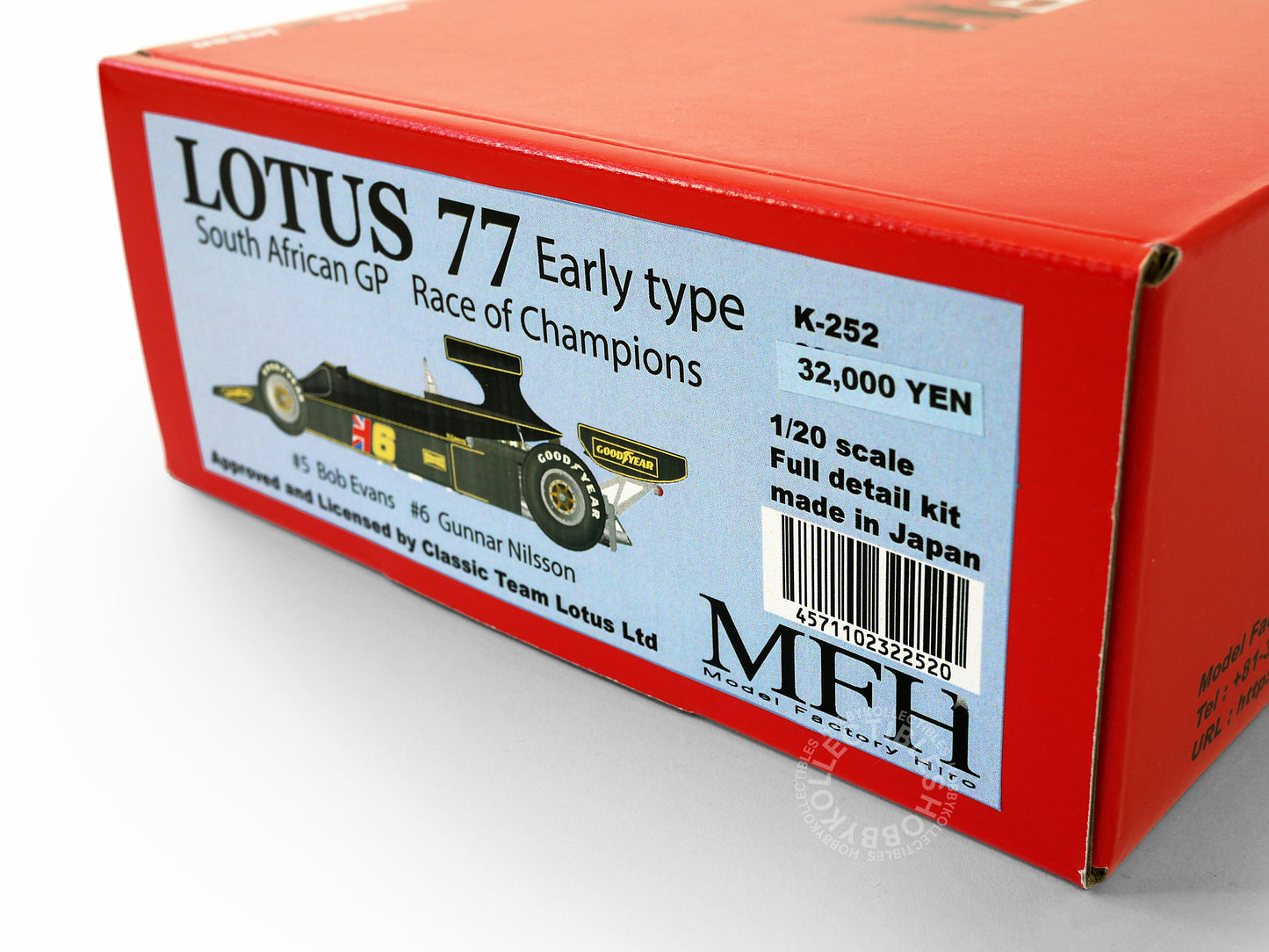 MFH  1/20 Lotus 77 Early Type Champion K252 Full Detail Model Kit
