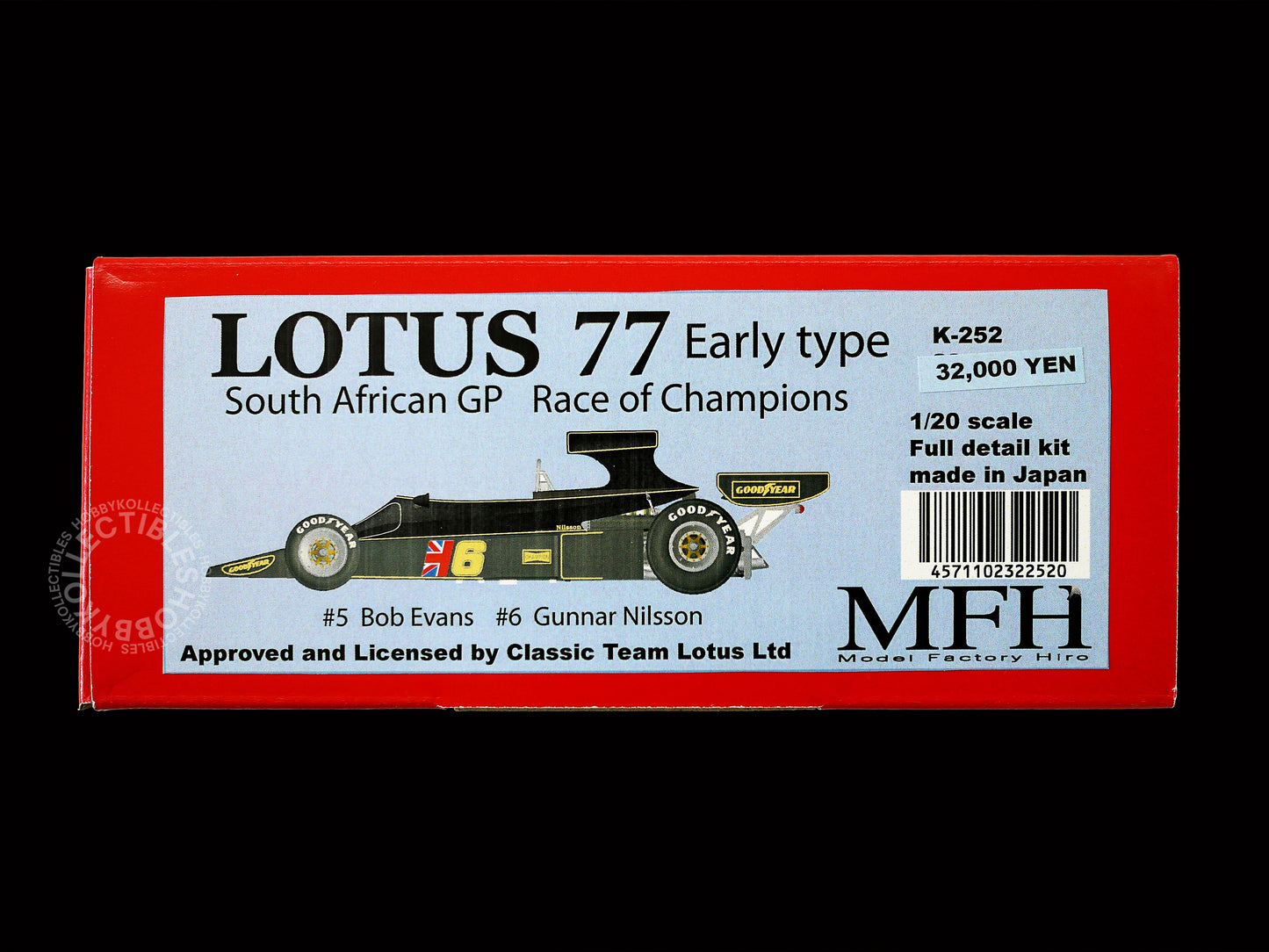 MFH  1/20 Lotus 77 Early Type Champion K252 Full Detail Model Kit