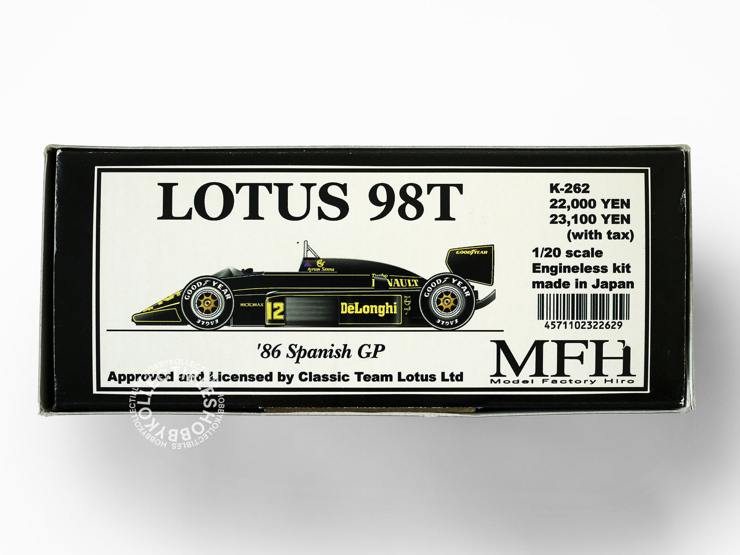 MFH 1/20 Lotus 98T F1 Racing Engineless/Proportion Model Kit K-262