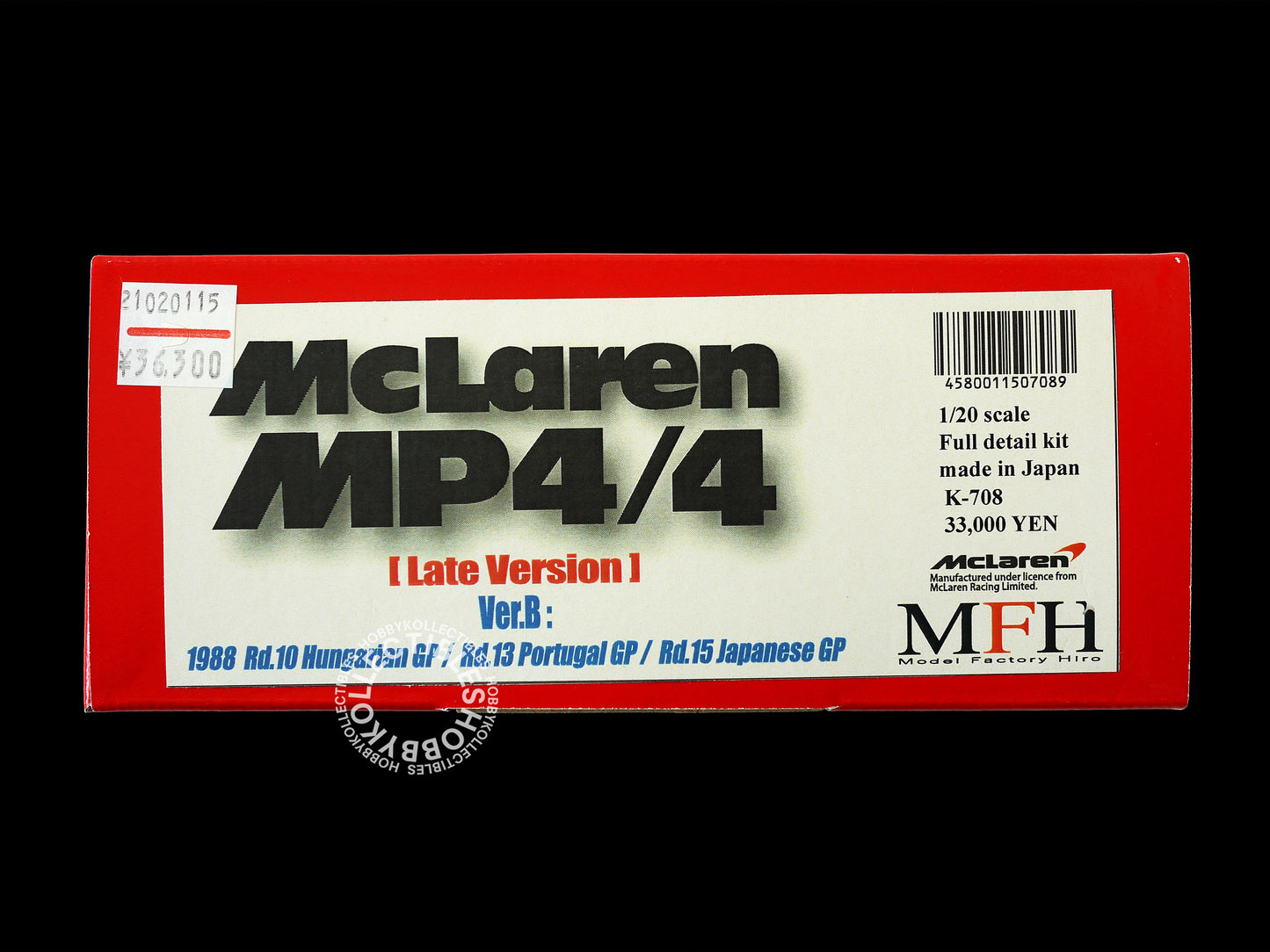 MFH 1/20 McLaren MP4/4 F1 Racing Full Detail Model Kit K-708