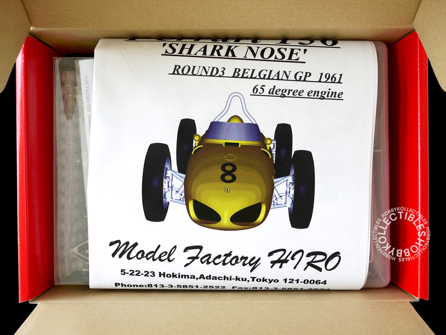 MFH 1/20 Ferrari 156 Shark Nose F1 Racing Full Detail Model Kit K054