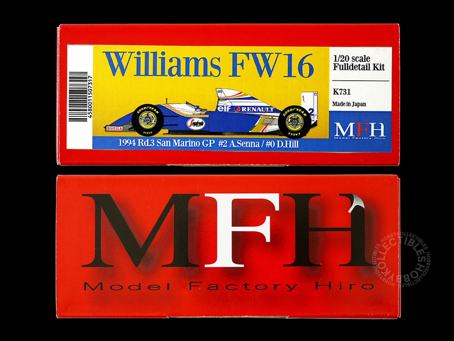 MFH 1/20 Williams FW16 1994 San Marino GP Ayrton Senna Full Detail Model Kit K731