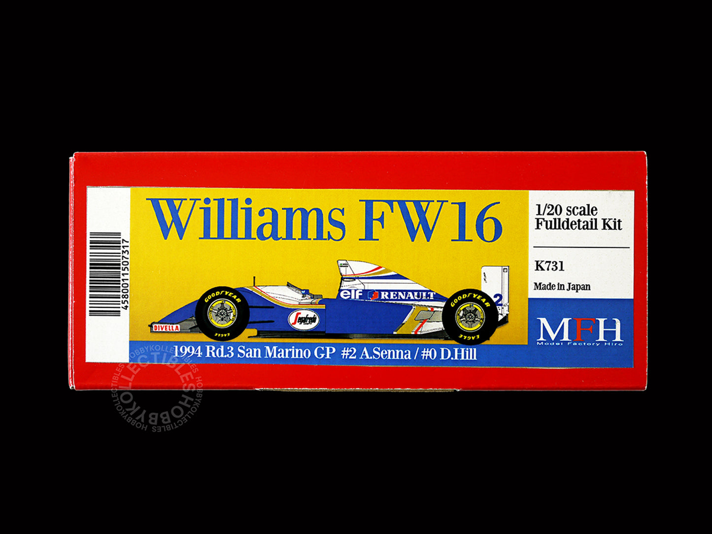MFH 1/20 Williams FW16 1994 San Marino GP Ayrton Senna Full Detail Model Kit K731