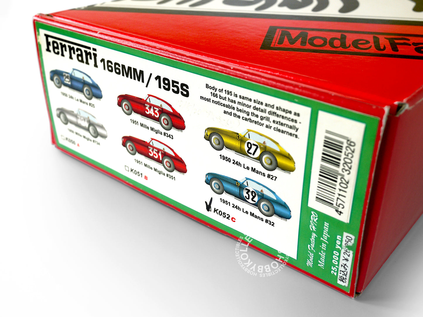 (SOLD) MFH 1/24 Ferrari 166MM/195S Berlinetta LM Full Detail Model Kit K052