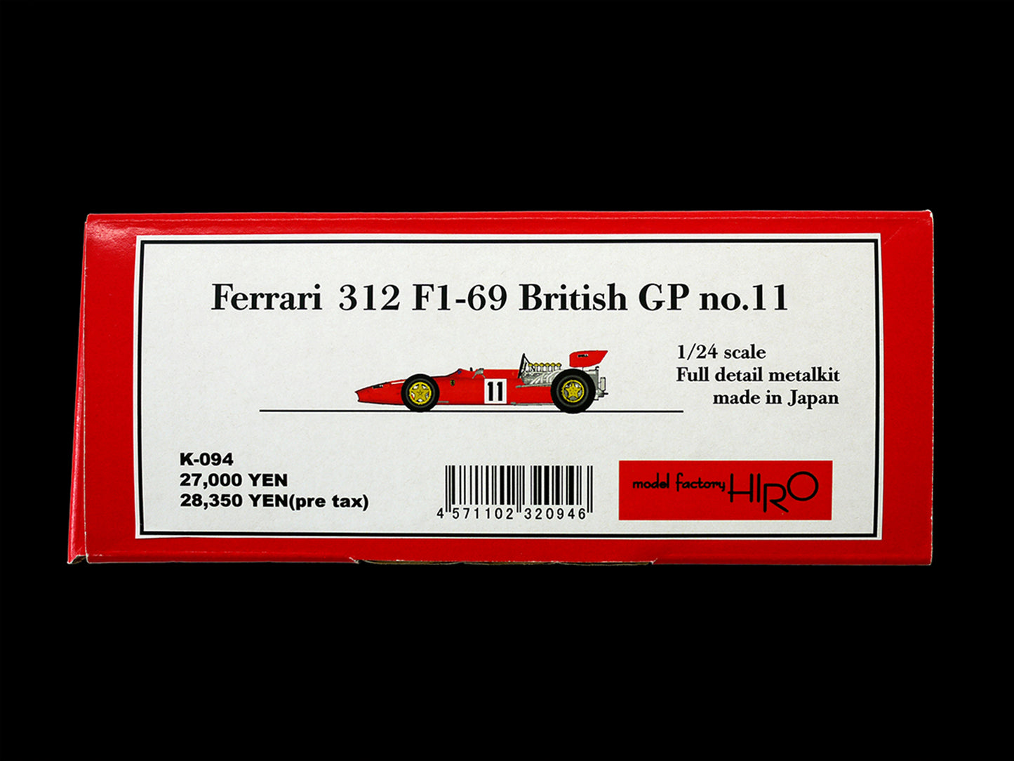 MFH Model Factory Hiro 1/24 Ferrari 312 F1-69 British GP Full Detail Kit K094