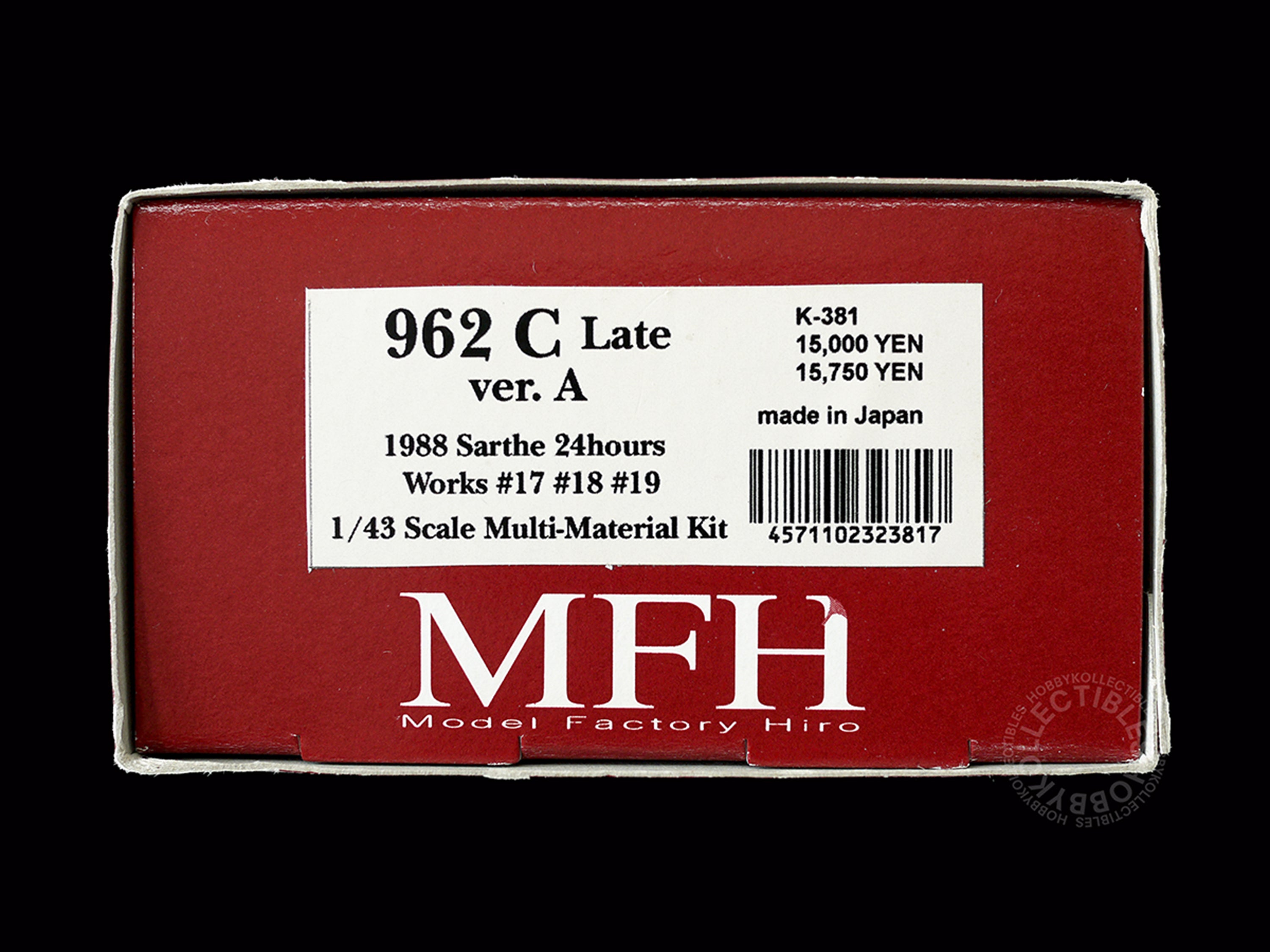 MFH Model Factory Hiro 1/43 962C ver.A LM 24hrs K381 Metal Kit