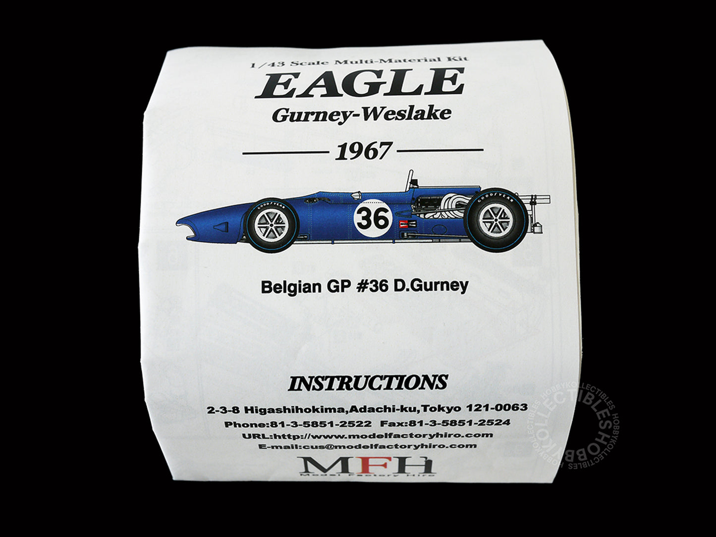 MFH Model Factory Hiro 1/43 Eagle Gurney-Weslake 1967 K329 Metal Kit