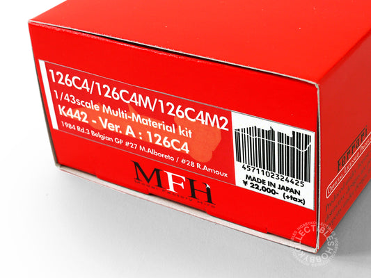 (SOLD) MFH 1/43 Ferrari 126C4 F1 Racing Car ver.A K442 Metal Kit 2025