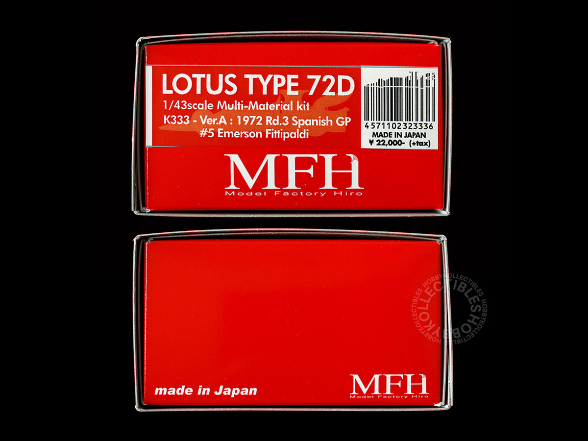 MFH Model Factory Hiro 1/43 Lotus Type 72D ver.A K333 Re-release Version