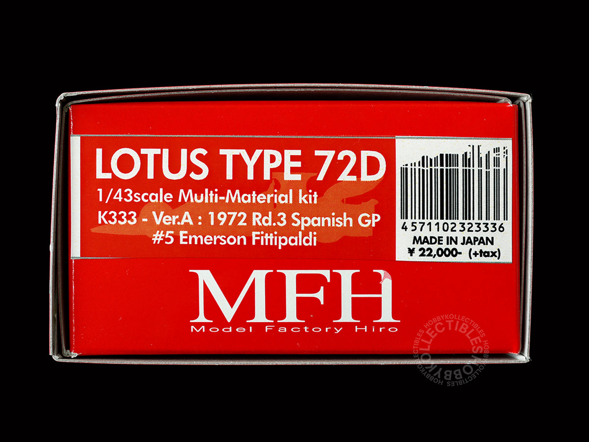 MFH Model Factory Hiro 1/43 Lotus Type 72D ver.A K333 Re-release Version
