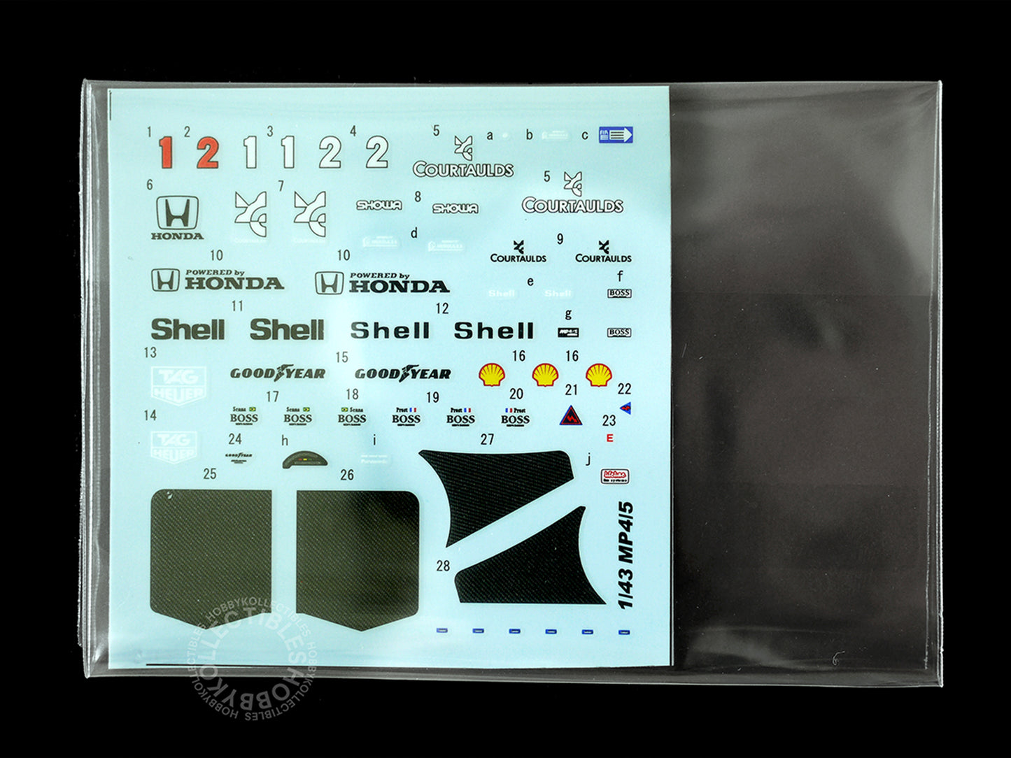 MFH Model Factory Hiro 1/43 scale McLaren MP4/5 decals set