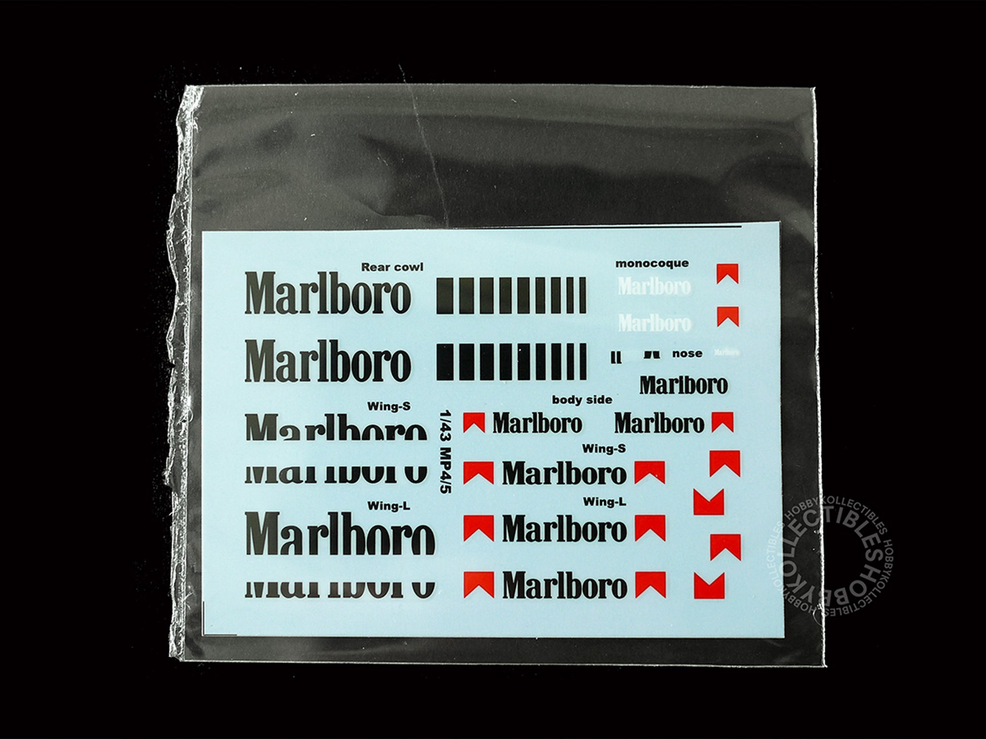 MFH Model Factory Hiro 1/43 scale McLaren MP4/5 additional decals set