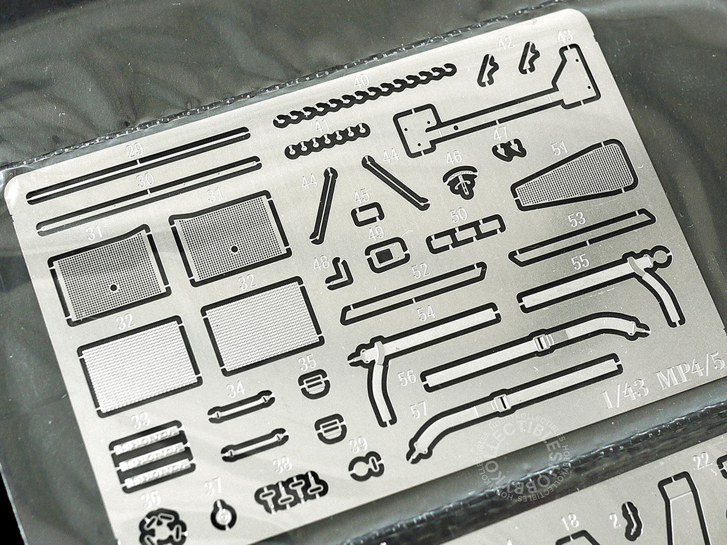 MFH Model Factory Hiro 1/43 scale McLaren MP4/5 photo etched parts_2 close up shot