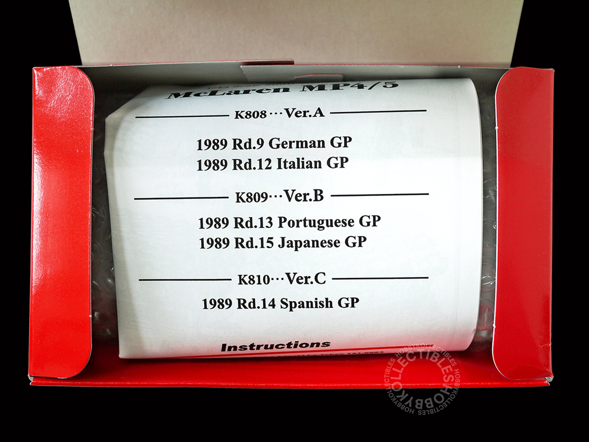 MFH Model Factory Hiro 1/43 scale McLaren MP4/5 open box shot