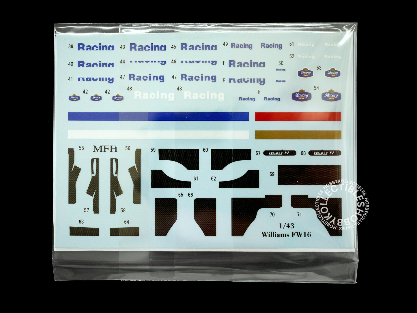 MFH 1/43 Williams FW16 F1 Racing #2 A.Senna Metal Model Kit K535